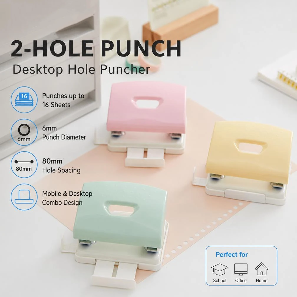 Fromthenon 2-Hole Paper Puncher 80mm Spacing 6mm Round Hole Punch Desktop Hole Puncher for School Office Home Binding Supplies
Fromthenon 2-Hole Paper Puncher 80mm Spacing 6mm Round Hole Punch Desktop Hole Puncher for School Office Home Binding Supplies