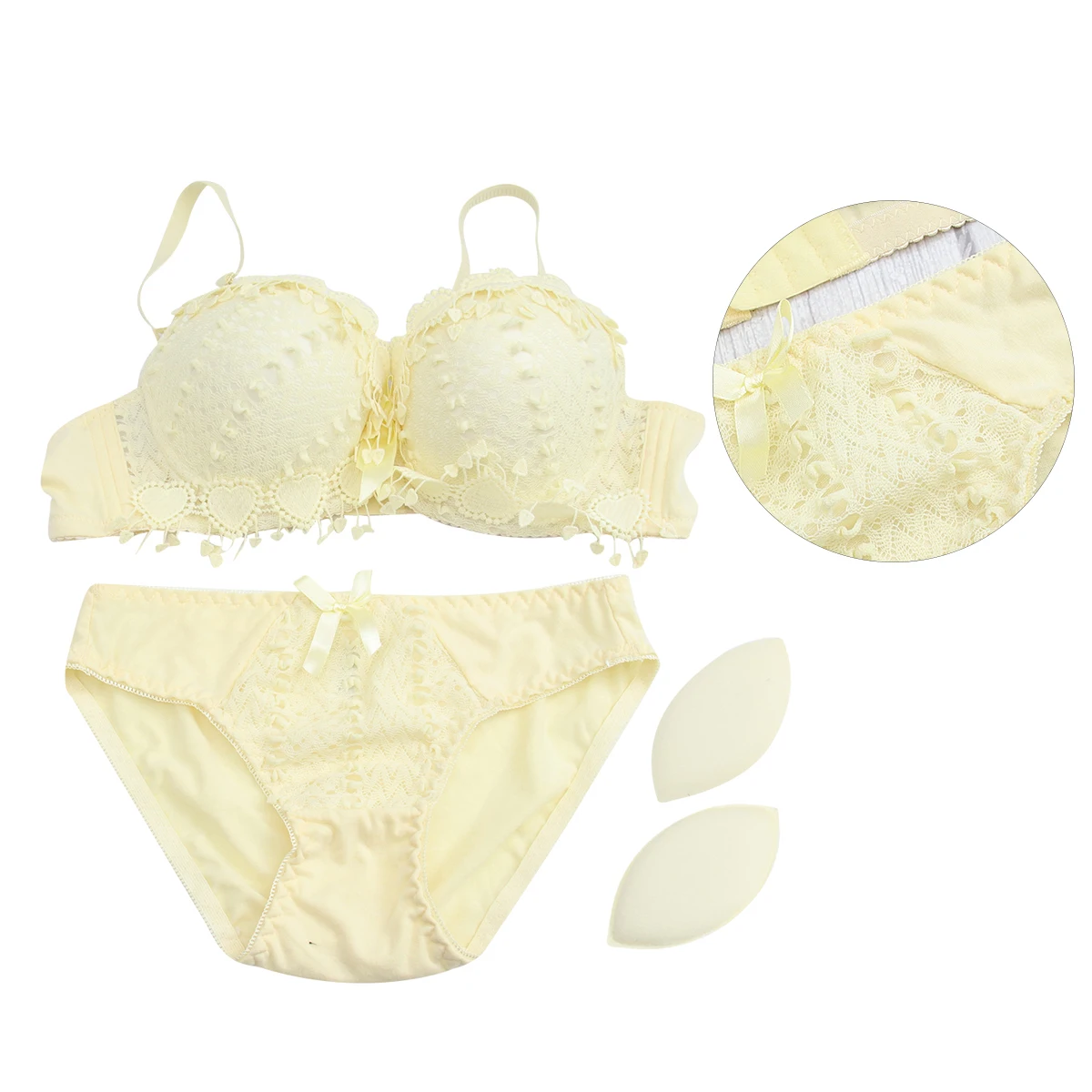 Bra Set Bra Panty Soft Breathable Comfortable Adjustable Elegant Adorable Gift Her Yellow 75B
Bra Set Bra Panty Soft Breathable Comfortable Adjustable Elegant Adorable Gift Her Yellow 75B