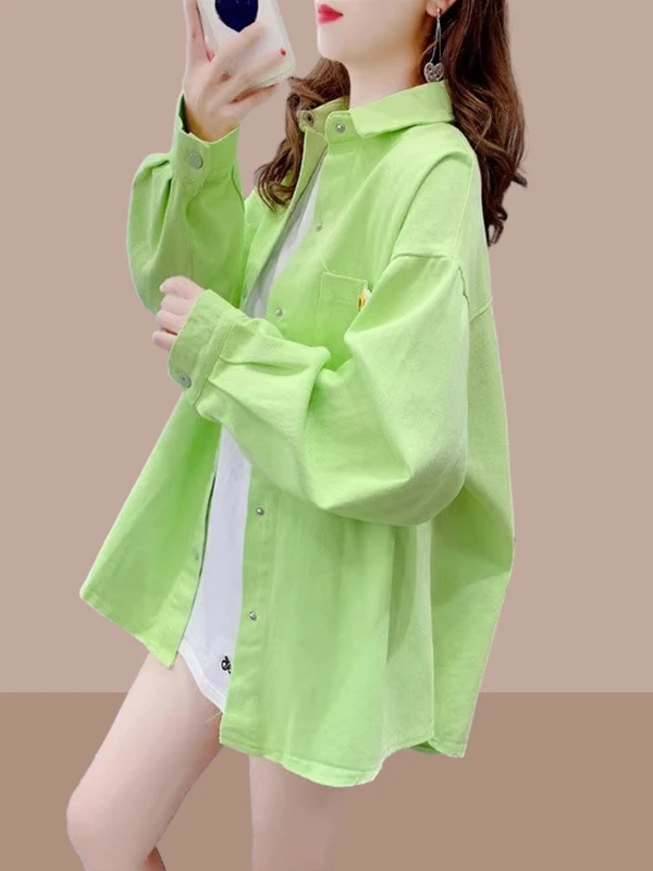 Spring 2026 New Women's Fashionable Casual Loose Denim Shirt Vintage Style Spring Day Shirt Lazy Outerwear Top Quality
Spring 2026 New Women's Fashionable Casual Loose Denim Shirt Vintage Style Spring Day Shirt Lazy Outerwear Top Quality