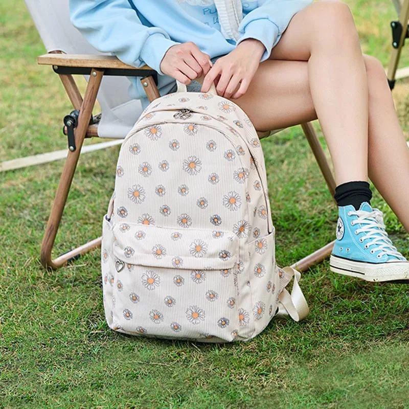 Girls Corduroy Floral Pattern Backpack Simple And Fresh Large Capacity Backpack For Junior High School Students Floral Backpack
Girls Corduroy Floral Pattern Backpack Simple And Fresh Large Capacity Backpack For Junior High School Students Floral Backpack
