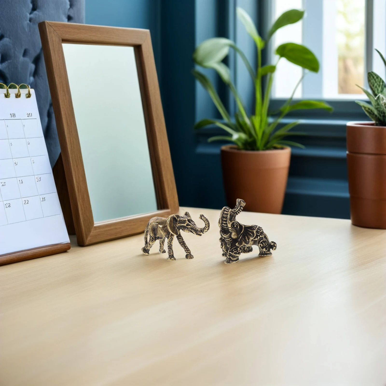 2Pcs Lucky Elephant Decor Brass Animal Sculpture for Good Fortune Feng Shui Mascot Office Desk Shelf Sitter Home Decor Gift Idea
2Pcs Lucky Elephant Decor Brass Animal Sculpture for Good Fortune Feng Shui Mascot Office Desk Shelf Sitter Home Decor Gift Idea
