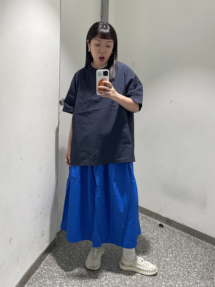 EENGAO Japanese Sle Outdoor Elastic Waist Belted Workwear Midi Skirt Windproof Fabric Blue een Simple Commute A-Line Skirt
EENGAO Japanese Sle Outdoor Elastic Waist Belted Workwear Midi Skirt Windproof Fabric Blue een Simple Commute A-Line Skirt