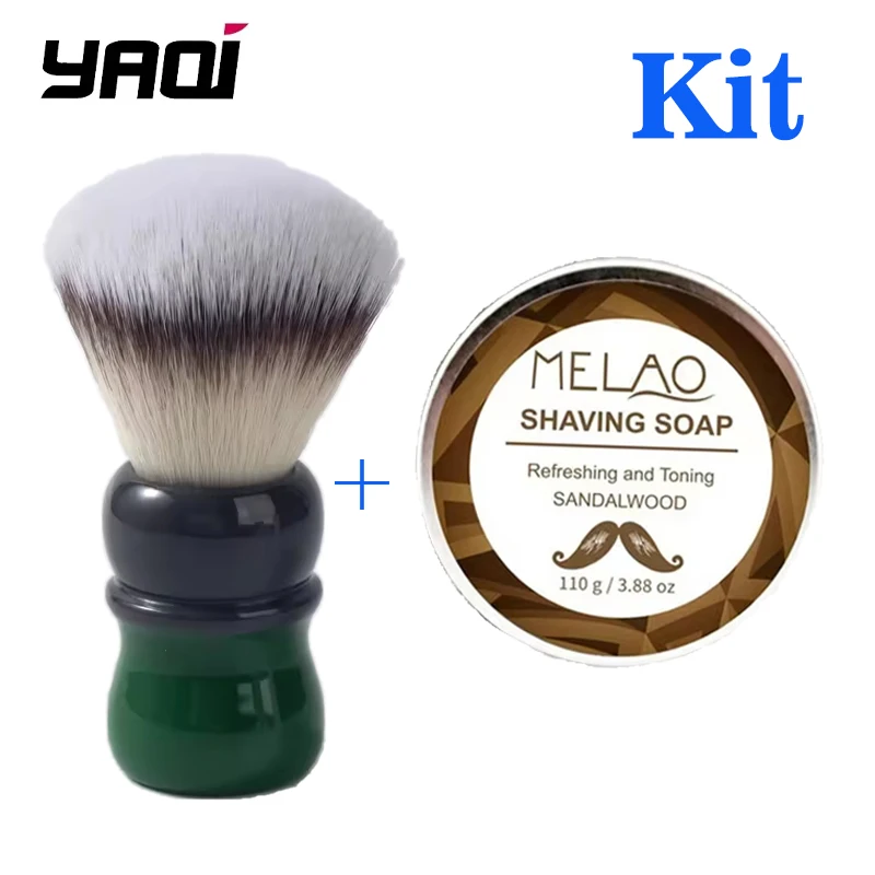 YAQi 26MM Mocha-Matcha Tea Synthetic Hair Knots Resin Handle Men Shaving Brushes and Shaving Soap Kit
YAQi 26MM Mocha-Matcha Tea Synthetic Hair Knots Resin Handle Men Shaving Brushes and Shaving Soap Kit