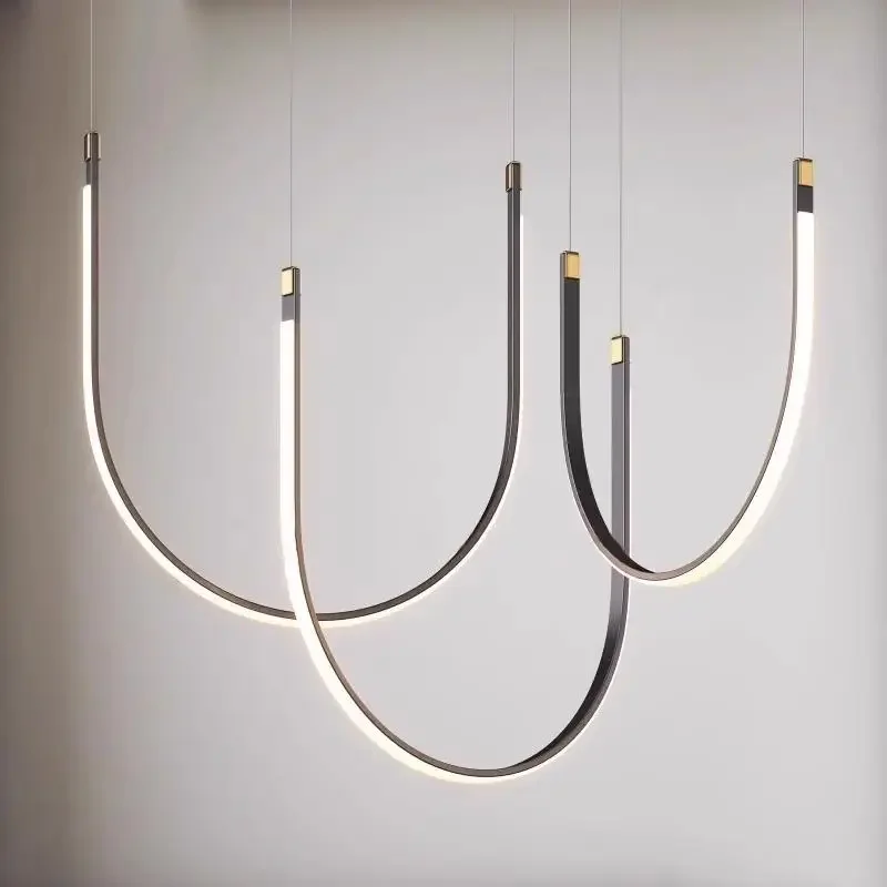 Minimalist Line Restaurant Chandelier Nordic Designer Creative Belt Art Villa Living Room Staircase Pendant Lights Home Decor
Minimalist Line Restaurant Chandelier Nordic Designer Creative Belt Art Villa Living Room Staircase Pendant Lights Home Decor