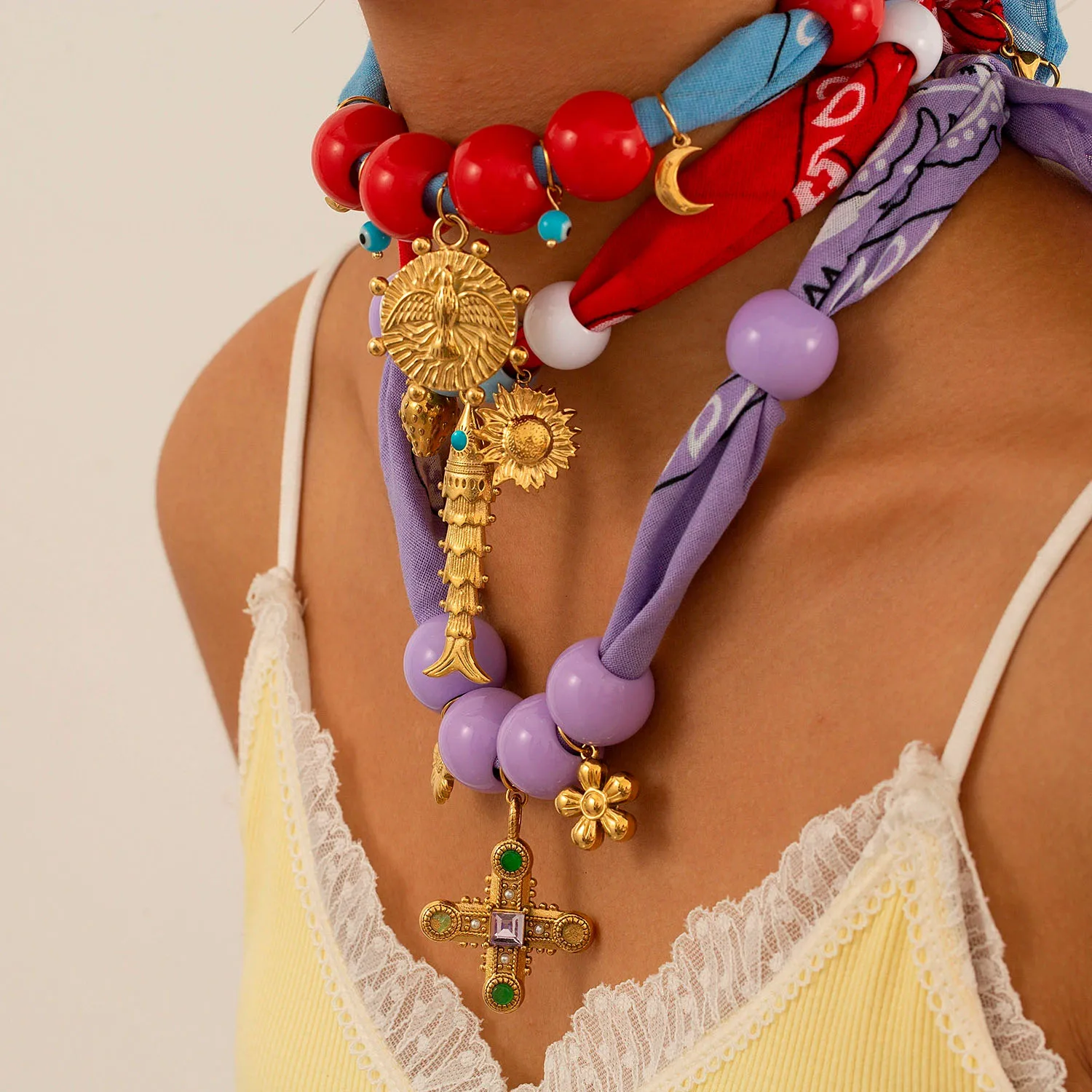 2025 New Stainless Steel Fish Necklace Crystal Cross Enamel Silk Scarf Handmade Choker Accessories Women Jewelry
2025 New Stainless Steel Fish Necklace Crystal Cross Enamel Silk Scarf Handmade Choker Accessories Women Jewelry