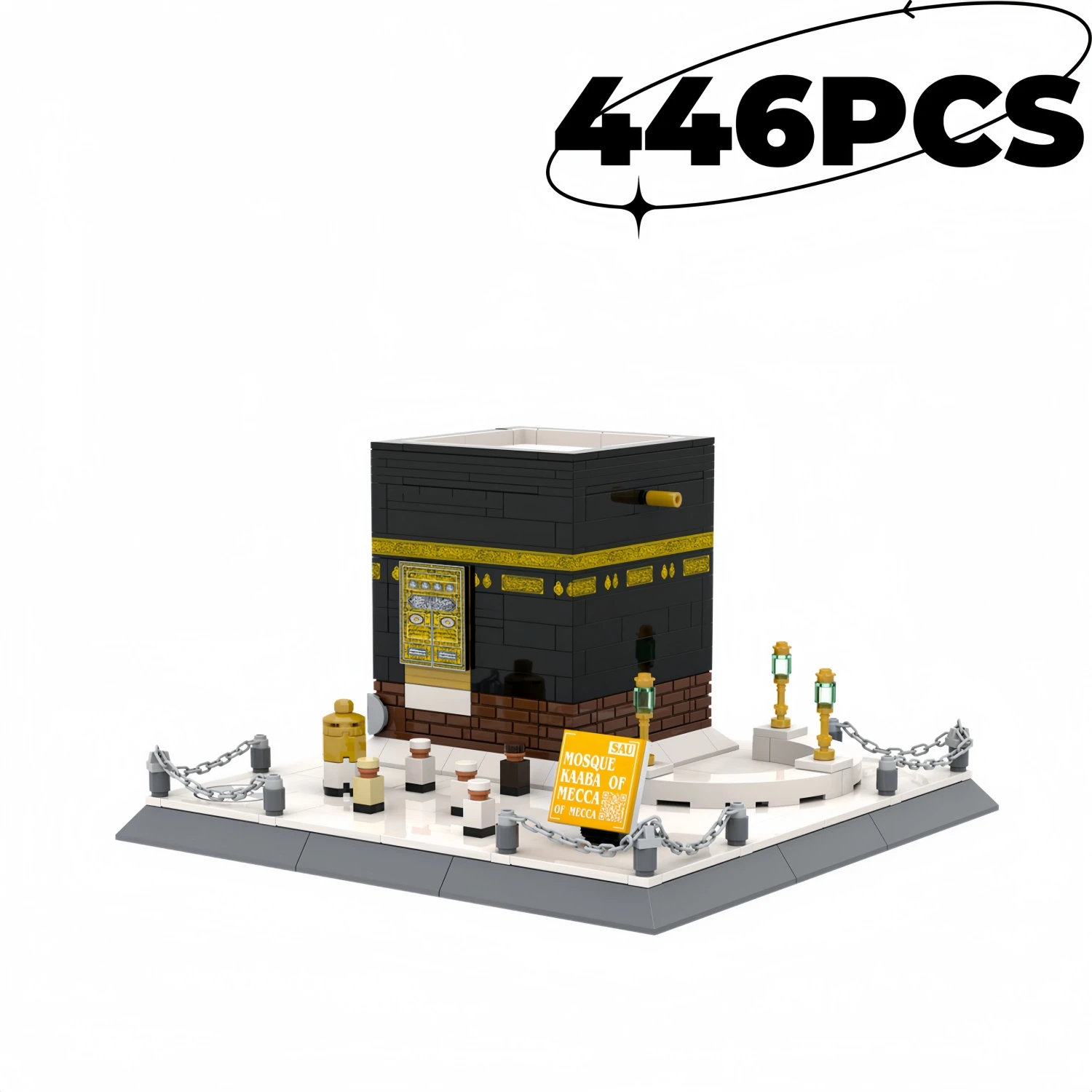 446PCS World Architecture Model Building Blocks Mecca Mosque Kaaba Toy Educational Assembly Block Toy Toys Gift For Adults
446PCS World Architecture Model Building Blocks Mecca Mosque Kaaba Toy Educational Assembly Block Toy Toys Gift For Adults