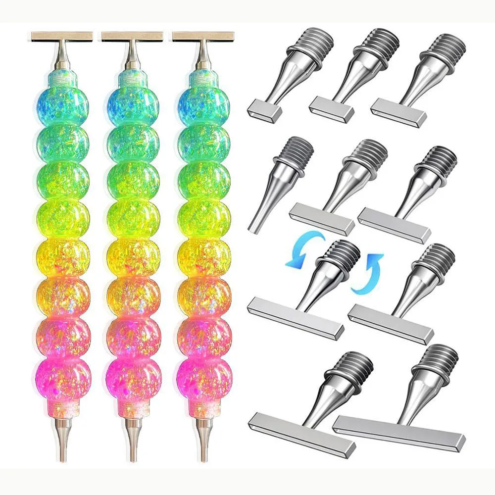 NEW Colorful Tanghulu Diamond Painting Pen Embroidery Multifunctional Metal Screw Thread Tip Accessories Threaded Dot Drill Tool
NEW Colorful Tanghulu Diamond Painting Pen Embroidery Multifunctional Metal Screw Thread Tip Accessories Threaded Dot Drill Tool