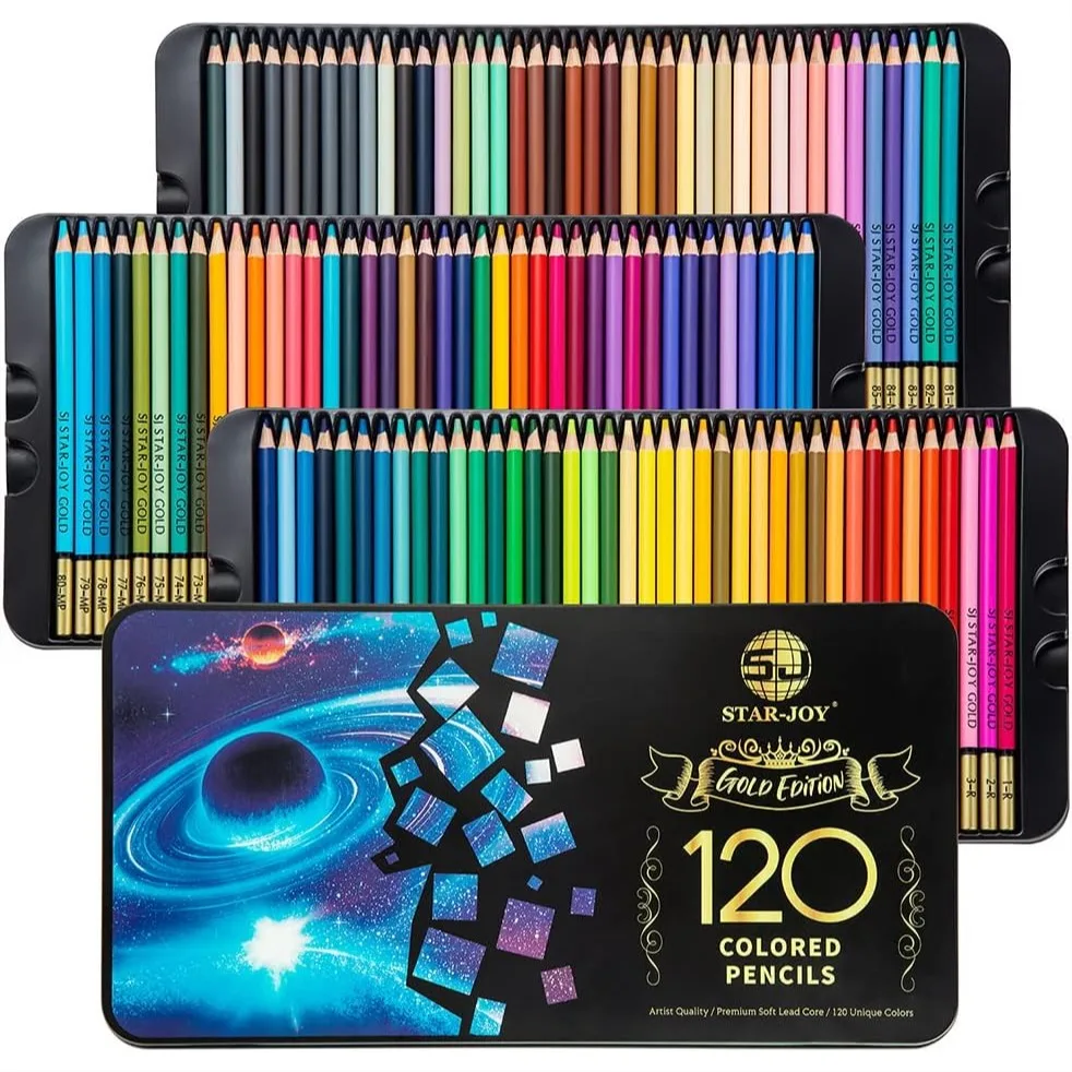 120 Colored Pencils For Adult Coloring Books, Professional Drawing Pencils For Layering Shading And Blending, Holiday Gifts For Artists, Oil Based Colored Pencils
120 Colored Pencils For Adult Coloring Books, Professional Drawing Pencils For Layering Shading And Blending, Holiday Gifts For Artists, Oil Based Colored Pencils