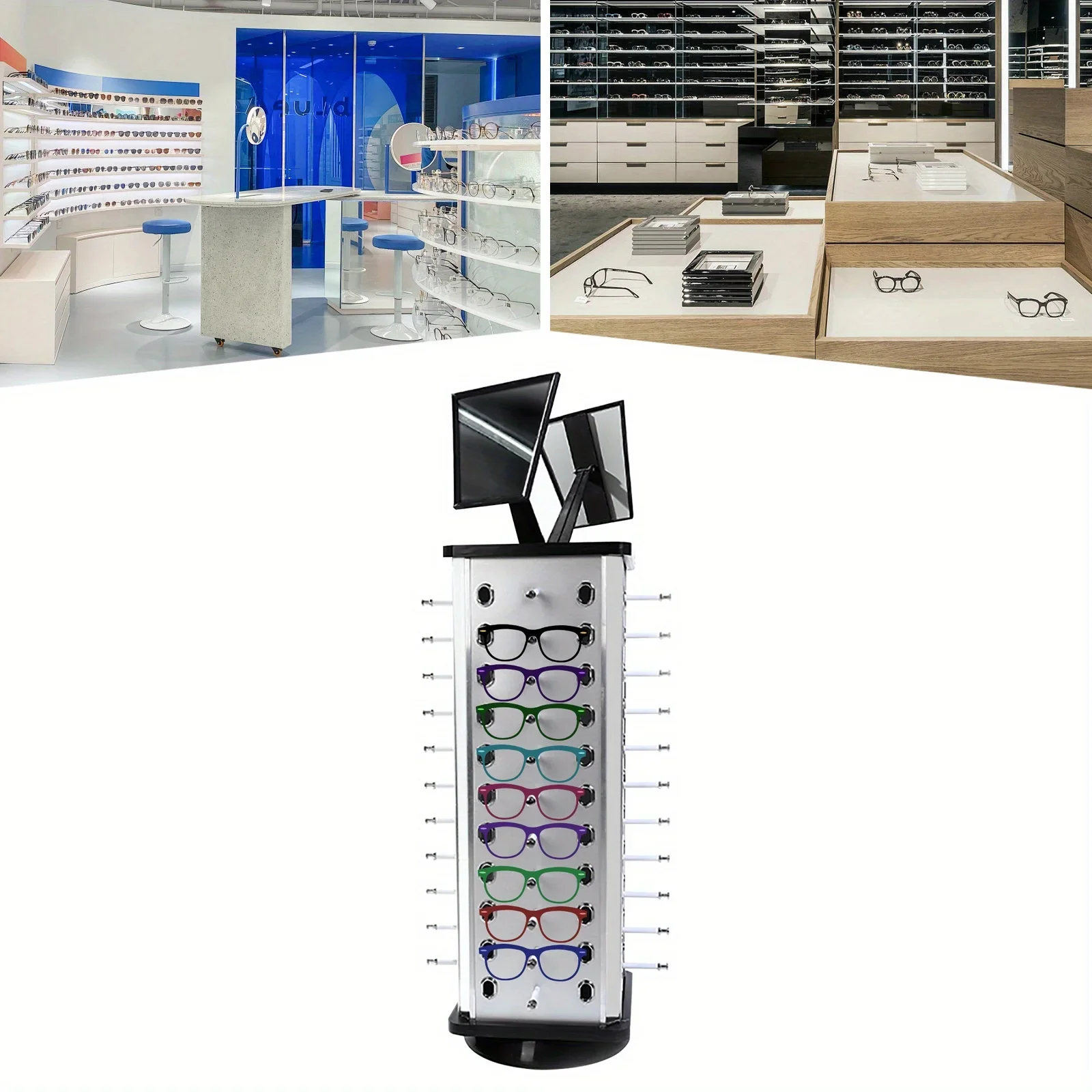 Вращающаяся подставка для солнцезащитных очков - витрина для хранения очков в оптической оправе для розничной торговли
Вращающаяся подставка для солнцезащитных очков - витрина для хранения очков в оптической оправе для розничной торговли