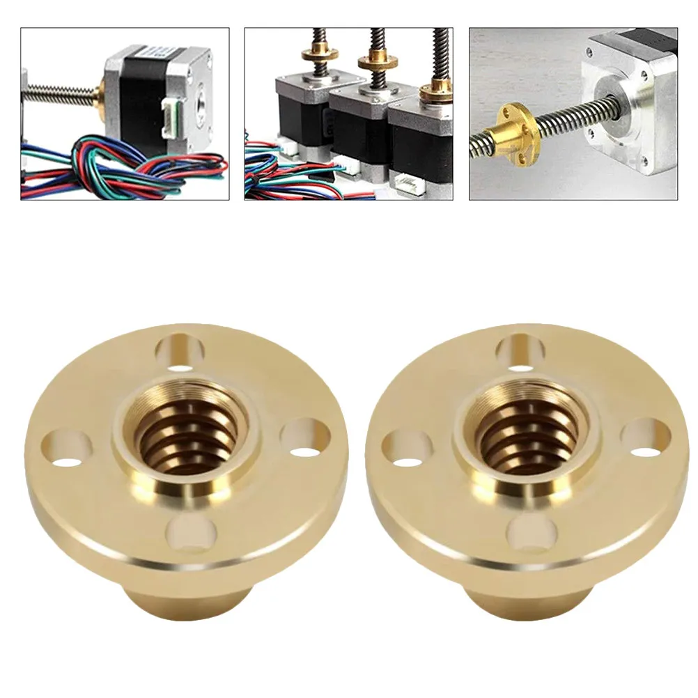 2Pcs Premium Brass T8 Lead Screw Nut for 3D Printer Parts Trapezoidal Thread Stepper Motor Rail Stable Reliable
2Pcs Premium Brass T8 Lead Screw Nut for 3D Printer Parts Trapezoidal Thread Stepper Motor Rail Stable Reliable