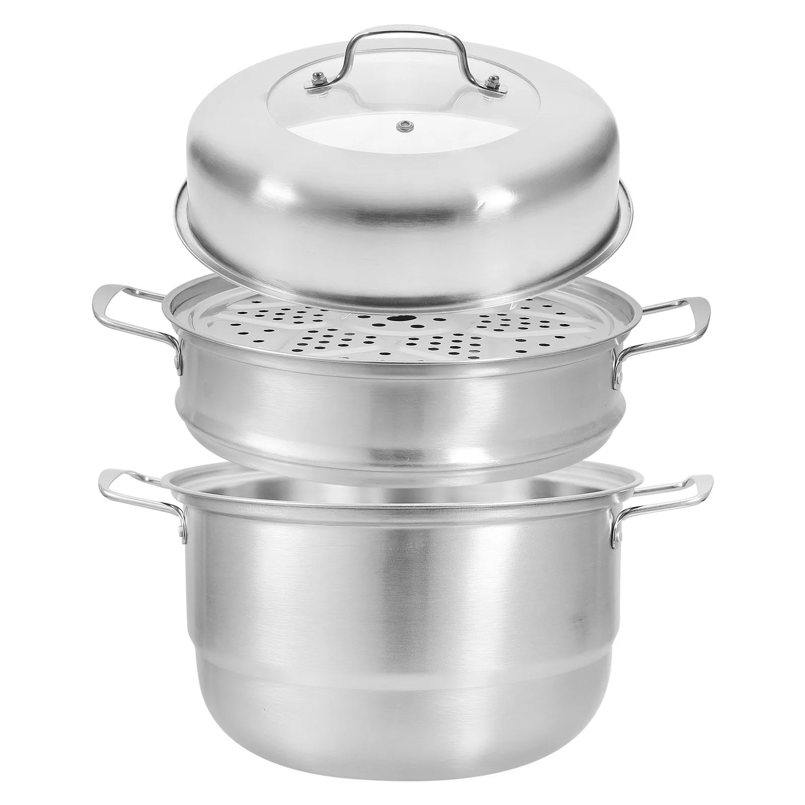 1Set Thickened Stainless Steel Steamer Pot Multi-Functional Cooking Steam Pot for Home Restaurant Kitchen Vegetable Dumpling
1Set Thickened Stainless Steel Steamer Pot Multi-Functional Cooking Steam Pot for Home Restaurant Kitchen Vegetable Dumpling