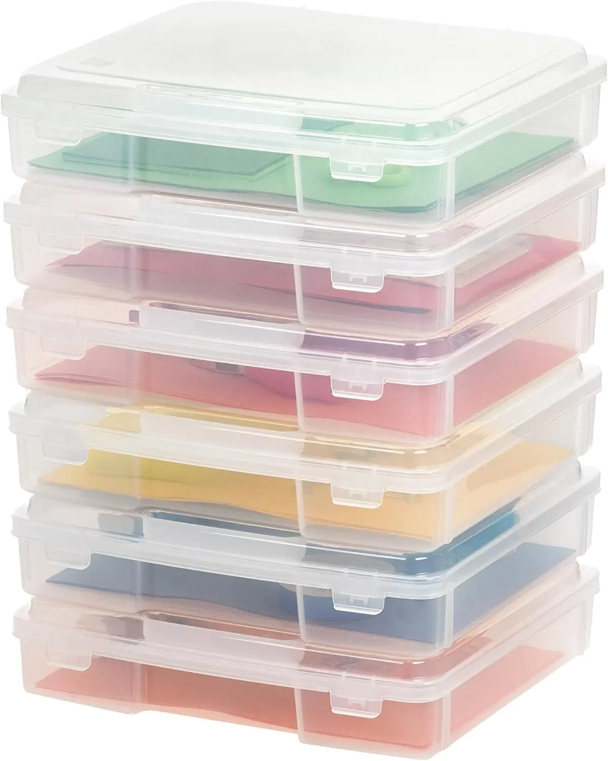 Clear Plastic Craft Organizer Box with Latch Lid, 6-Pack for Puzzles, Magazines, Art Supplies, Fits A4 Papers
Clear Plastic Craft Organizer Box with Latch Lid, 6-Pack for Puzzles, Magazines, Art Supplies, Fits A4 Papers