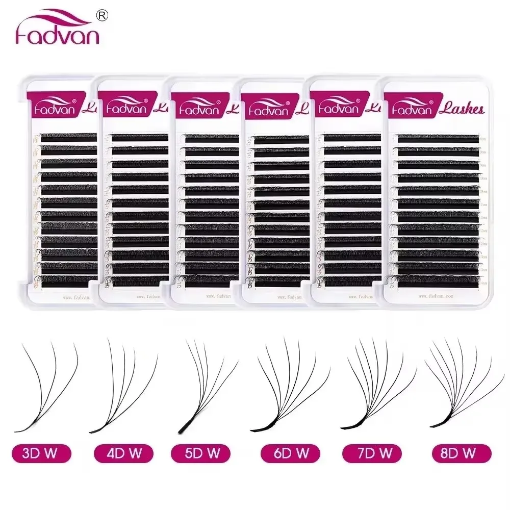 FADVAN W Volume 5D WW Shape Bloom 3D 4D 5D 6D 7D 8D Premade Fans Eyelashes Extensions Natural Soft Light Individual Lashes
FADVAN W Volume 5D WW Shape Bloom 3D 4D 5D 6D 7D 8D Premade Fans Eyelashes Extensions Natural Soft Light Individual Lashes