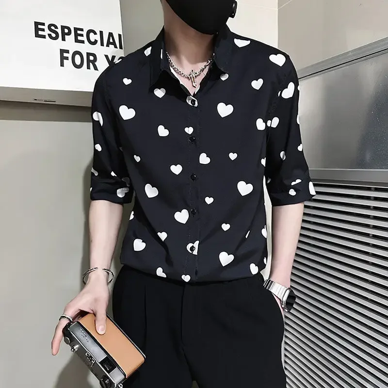 Man Shirt Half Sleeve Shirts for Men Black Silk Summer Original High Quality Luxury with Sleeves Aesthetic Button Up Collar Sale
Man Shirt Half Sleeve Shirts for Men Black Silk Summer Original High Quality Luxury with Sleeves Aesthetic Button Up Collar Sale