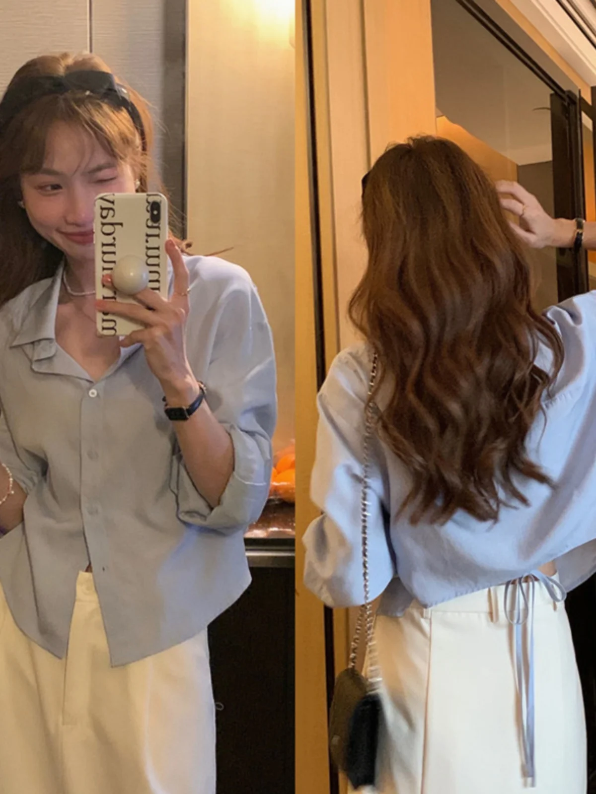 Korean Design Ba Strap Thin Sun Protection irt Women Summer ort Sve Long irt Trendy Commute Loose Fit Button Detail
Korean Design Ba Strap Thin Sun Protection irt Women Summer ort Sve Long irt Trendy Commute Loose Fit Button Detail