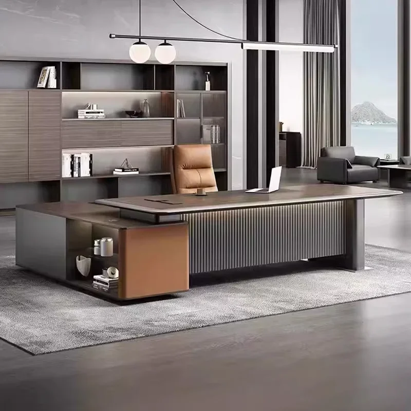 European Light Luxury Office Desk Work Storage Modern Minimalist Office Desk Student Secretary Study Wooden Escritorio Furniture
European Light Luxury Office Desk Work Storage Modern Minimalist Office Desk Student Secretary Study Wooden Escritorio Furniture