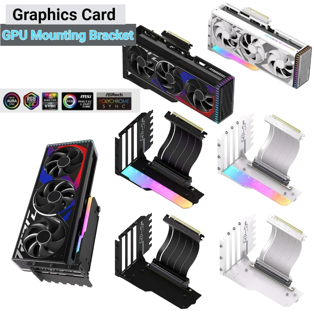 Комплект держателей вертикальной видеокарты с 15-сантиметровым PCI-E 4.0 X16 Riser-кабелем Комплект поддержки видеокарты Крепление для графического процессора Кронштейн для видеокарты
Комплект держателей вертикальной видеокарты с 15-сантиметровым PCI-E 4.0 X16 Riser-кабелем Комплект поддержки видеокарты Крепление для графического процессора Кронштейн для видеокарты