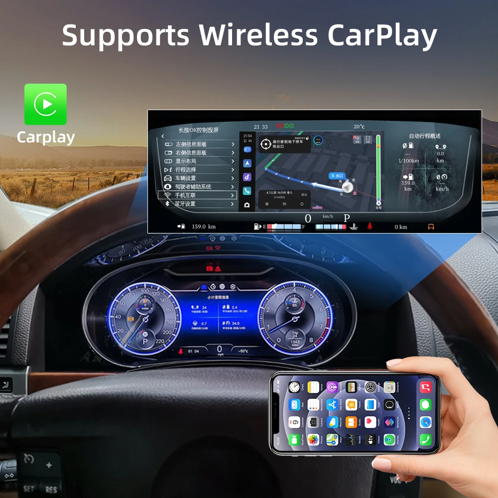 Digital Instrument Cluster For Volkswagen Touareg 2003–2010 Speedometer 12.3”HD screen / iOS CarPlay / Android Auto / Plug&Play
Digital Instrument Cluster For Volkswagen Touareg 2003–2010 Speedometer 12.3”HD screen / iOS CarPlay / Android Auto / Plug&Play