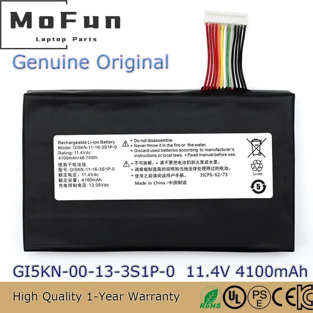 Совершенно новый оригинальный аккумулятор для ноутбука GI5KN-00-13-3S1P-0 11,4 В 46,74 Втч для Hasee Z7-KP7GT GI5KN-11-16-3S1P-0 MECHREVO и т. д.
Совершенно новый оригинальный аккумулятор для ноутбука GI5KN-00-13-3S1P-0 11,4 В 46,74 Втч для Hasee Z7-KP7GT GI5KN-11-16-3S1P-0 MECHREVO и т. д.