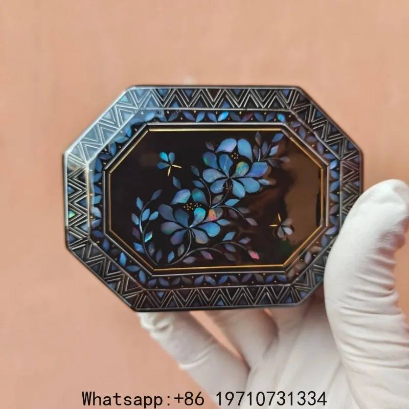 Mother of Pearl Jewelry Box Shell Inlaid Ring Necklace Box Chinese Lacquer Craft Birthday Gift for Foreign Friends
Mother of Pearl Jewelry Box Shell Inlaid Ring Necklace Box Chinese Lacquer Craft Birthday Gift for Foreign Friends