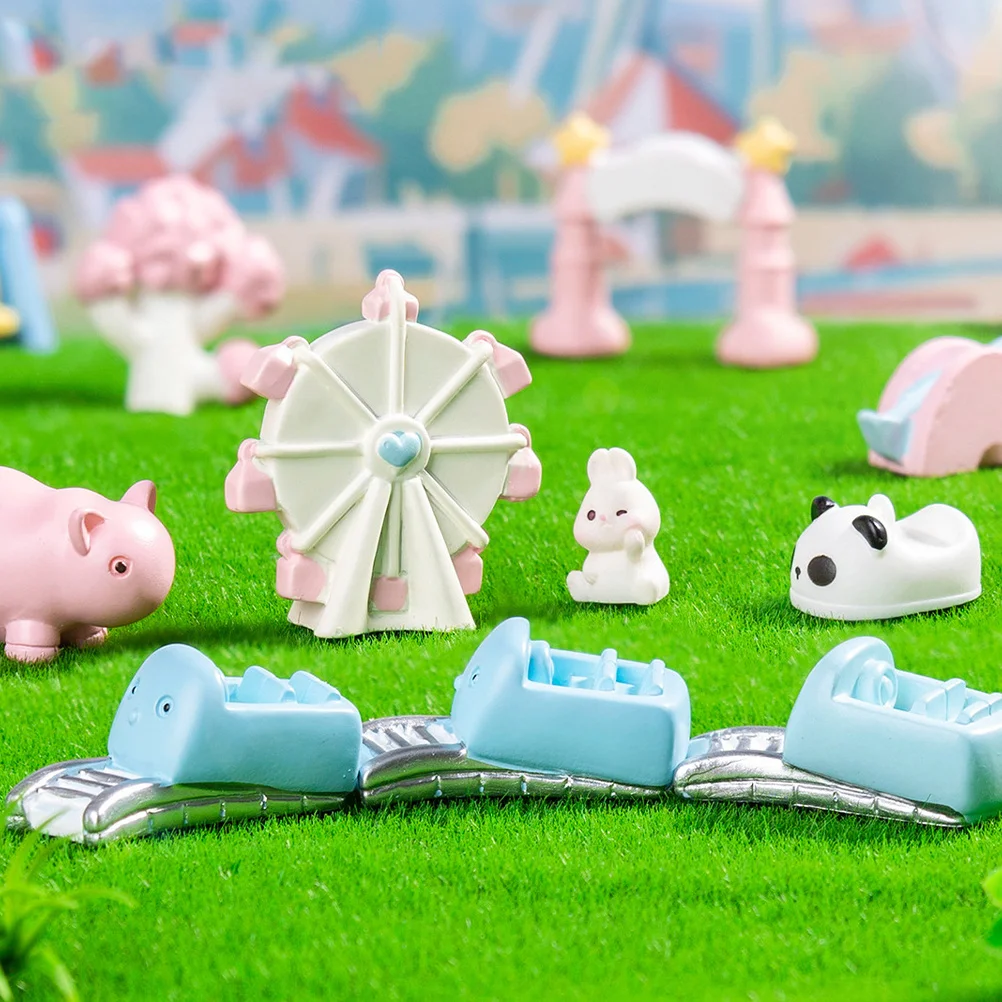 10pcs Diy Decorative Miniature Landscape Ferris Wheel Pirate Ship Seesaw Set Resin Playground Figurines For Crafts Micro
10pcs Diy Decorative Miniature Landscape Ferris Wheel Pirate Ship Seesaw Set Resin Playground Figurines For Crafts Micro