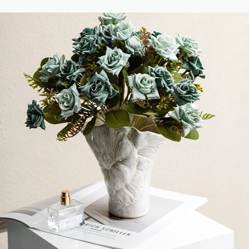 Floral White Ceramic Vase Desk Decoration Flowers Arrangement Artificial Flower Decorative Vases Room Aesthetic Decor
Floral White Ceramic Vase Desk Decoration Flowers Arrangement Artificial Flower Decorative Vases Room Aesthetic Decor