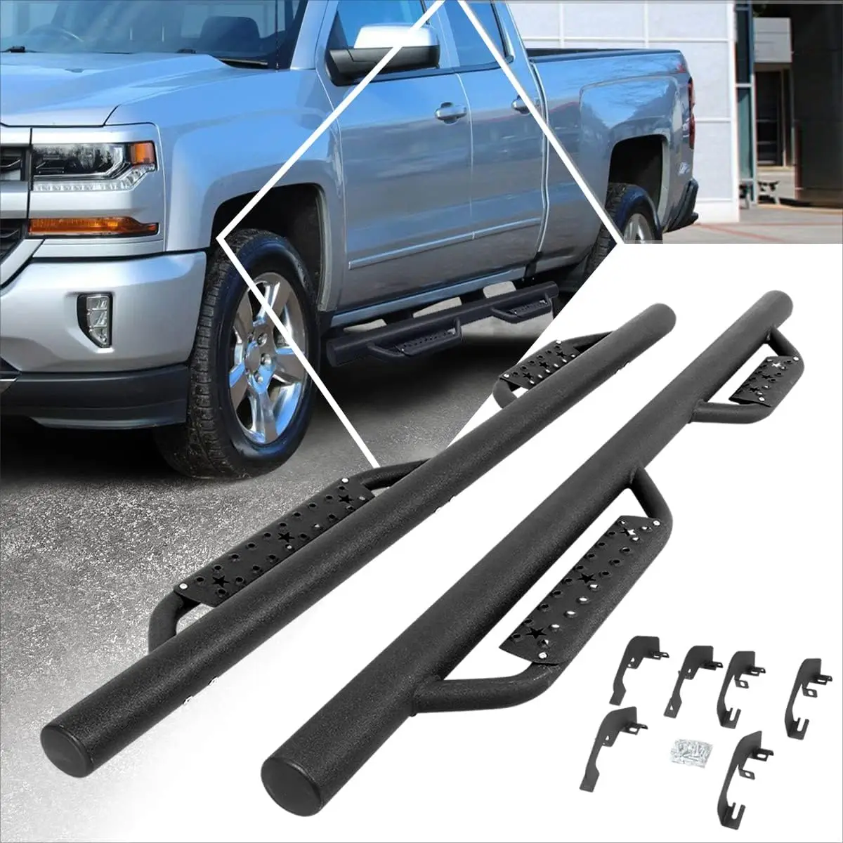 3-дюймовые черные перекладины Nerf с боковыми ступеньками, подножки, совместимые с Silverado Sierra Extended Cab 07-19 (пара)
3-дюймовые черные перекладины Nerf с боковыми ступеньками, подножки, совместимые с Silverado Sierra Extended Cab 07-19 (пара)