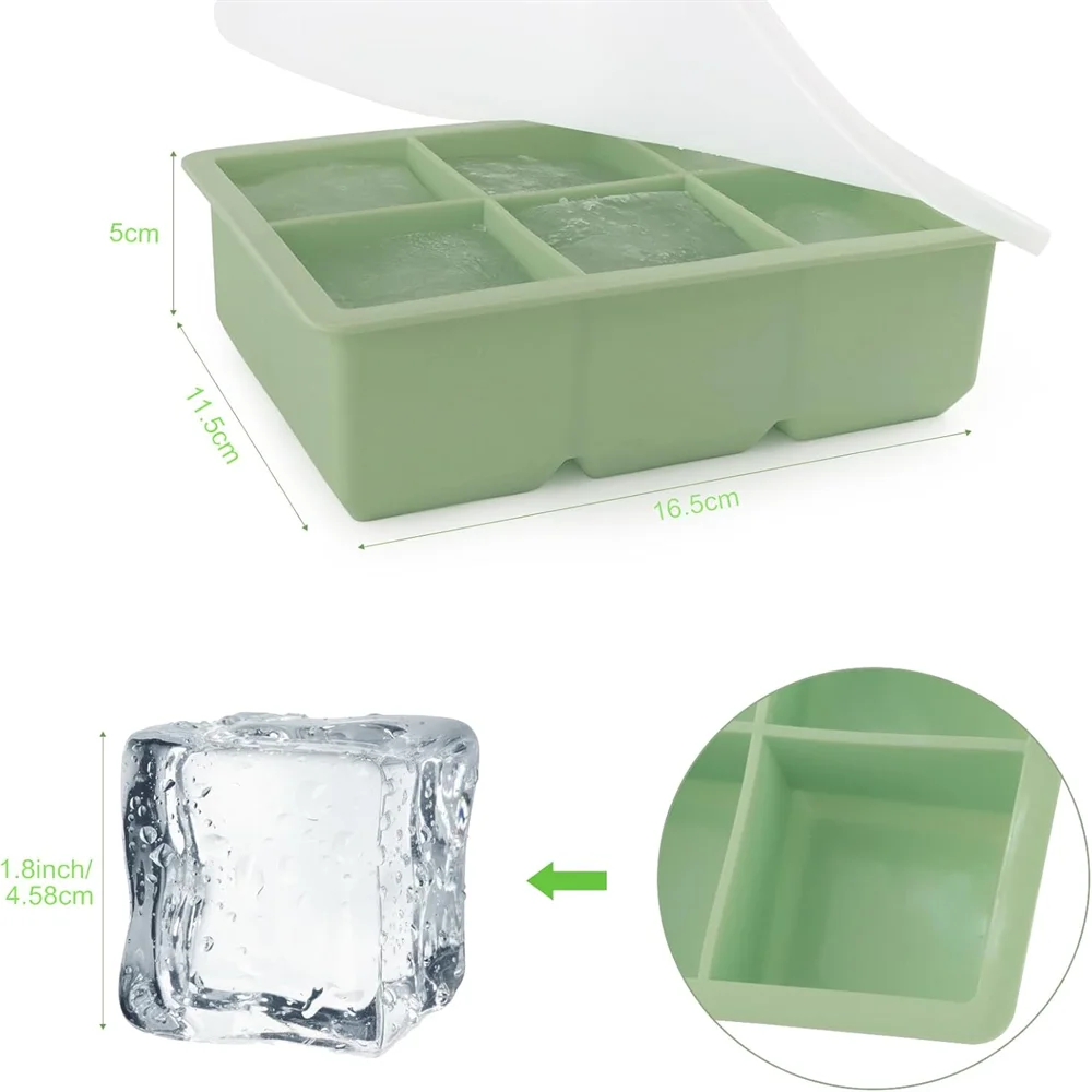 Large Ice Cube Tray with Lid,Stackable Big Silicone Square Ice Cube Mold for Whiskey Cocktails Bourbon Soups Treats,BPA Free popsicle mold
Large Ice Cube Tray with Lid,Stackable Big Silicone Square Ice Cube Mold for Whiskey Cocktails Bourbon Soups Treats,BPA Free popsicle mold