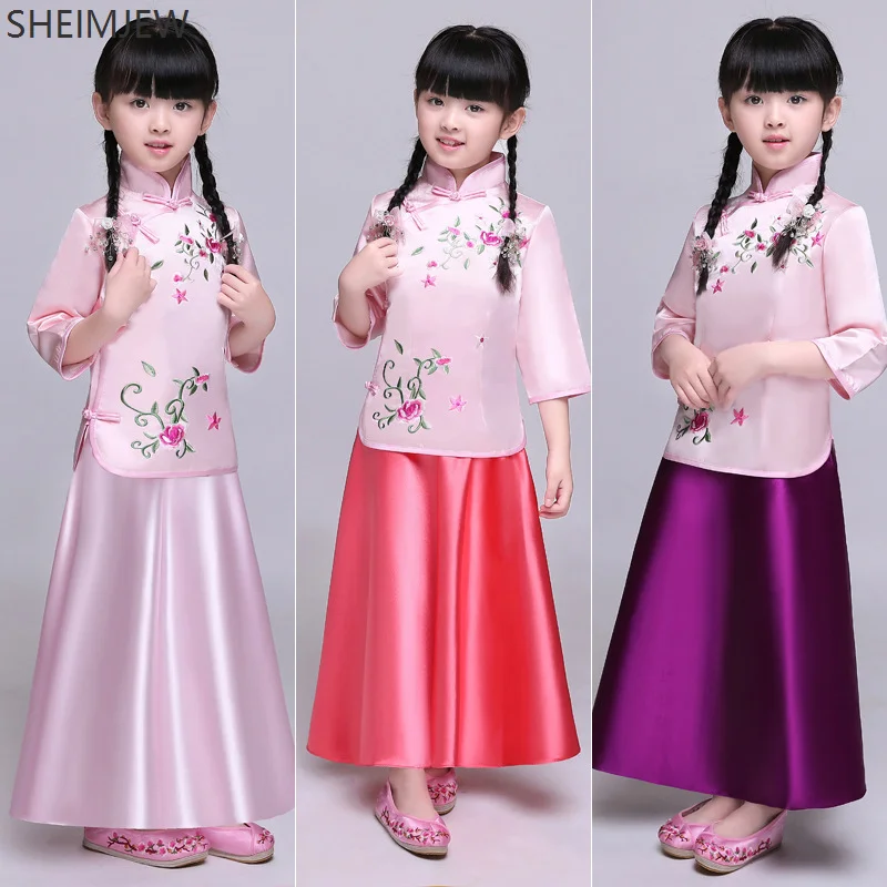 Summer Girls Chinese Style Children's Cheongsam Suit Teenagers Baby Hanfu Top Skirt Suit Children's Clothing Performance Costume
Summer Girls Chinese Style Children's Cheongsam Suit Teenagers Baby Hanfu Top Skirt Suit Children's Clothing Performance Costume