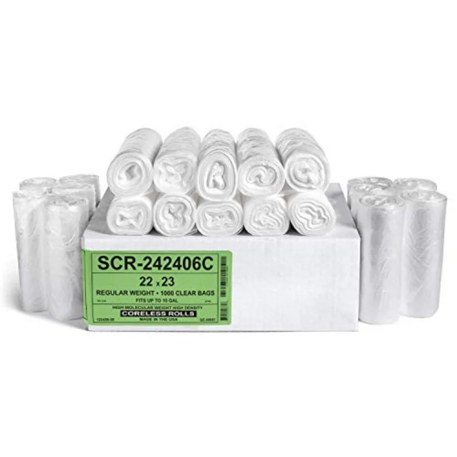 10 Gallon Trash Bags - COMMERCIAL 1000 PACK - Source Reduction Series Value High Density 6 MICRON gauge - Intended for Home, Of
10 Gallon Trash Bags - COMMERCIAL 1000 PACK - Source Reduction Series Value High Density 6 MICRON gauge - Intended for Home, Of