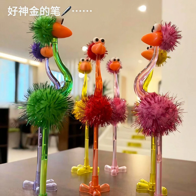INS Kawaii Fluffy Ostrich Ballpoint Pen Cartoon Bendable Neck Animal Ball Pens Cute Desk Ornament Student School Stationery
INS Kawaii Fluffy Ostrich Ballpoint Pen Cartoon Bendable Neck Animal Ball Pens Cute Desk Ornament Student School Stationery