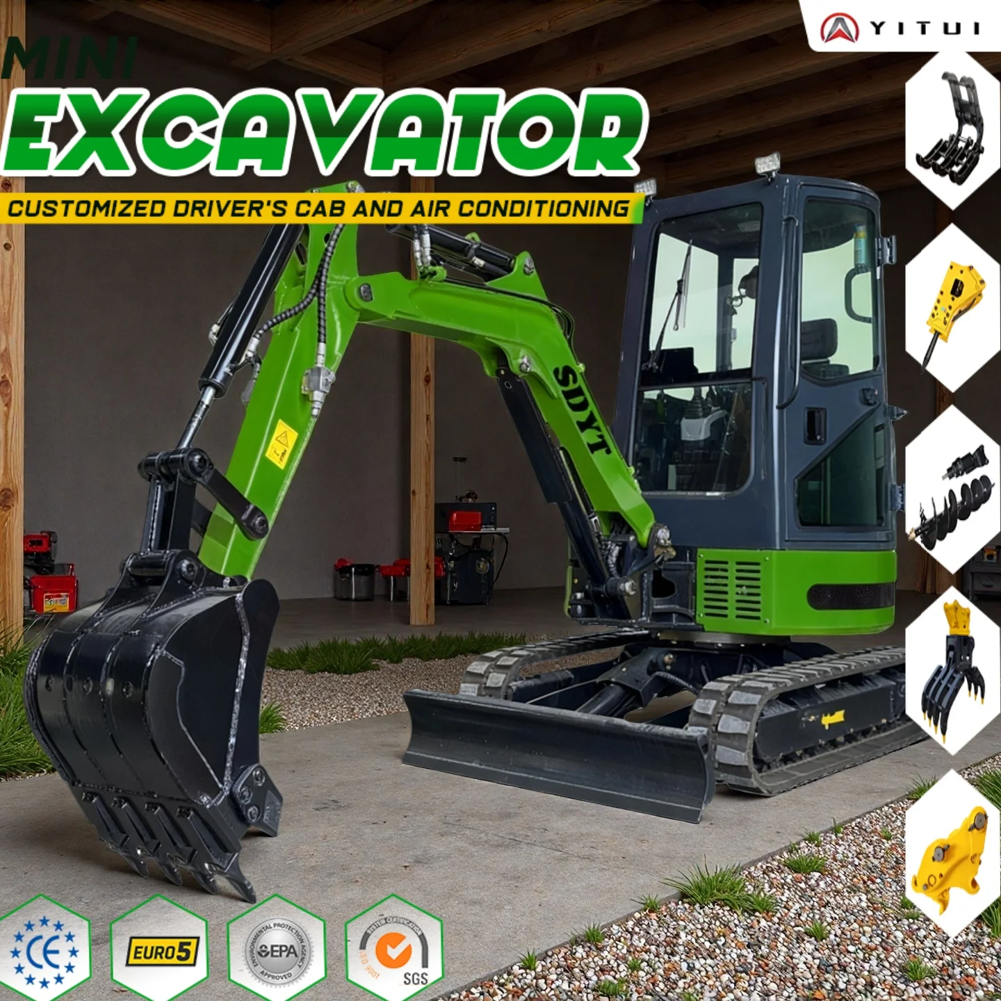 Индивидуальный компактный мини-экскаватор 3,5 тонны, небольшой экскаватор, двигатель Kubota, гидравлическая система для муципальных проектов фермы и сада
Индивидуальный компактный мини-экскаватор 3,5 тонны, небольшой экскаватор, двигатель Kubota, гидравлическая система для муципальных проектов фермы и сада