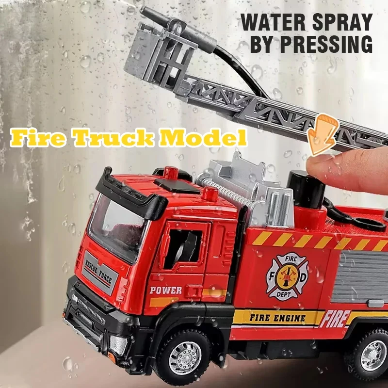 Diecast Fire Truck Alloy Firefighter Water Spray Sprinkler Toy Simulation Truck with Light Music Rescue Engine Christmas Gift
Diecast Fire Truck Alloy Firefighter Water Spray Sprinkler Toy Simulation Truck with Light Music Rescue Engine Christmas Gift