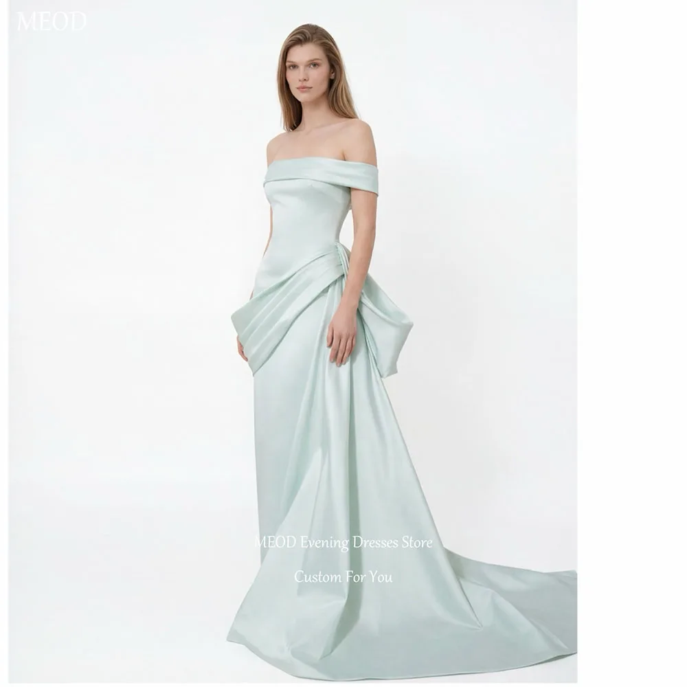 MEOD Mint Green Strapless Women's Evening Gown Satin A Line Prom Dresses Off The Shoulder Backless Vestidos De Fiesta Customized
MEOD Mint Green Strapless Women's Evening Gown Satin A Line Prom Dresses Off The Shoulder Backless Vestidos De Fiesta Customized