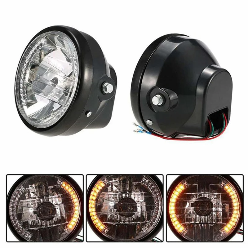 For Universal Motorcycle 7 Inch Headlight H4 35W LED Head Lamp 9 Wires Turn Signal Light Mount Bracket Black
For Universal Motorcycle 7 Inch Headlight H4 35W LED Head Lamp 9 Wires Turn Signal Light Mount Bracket Black