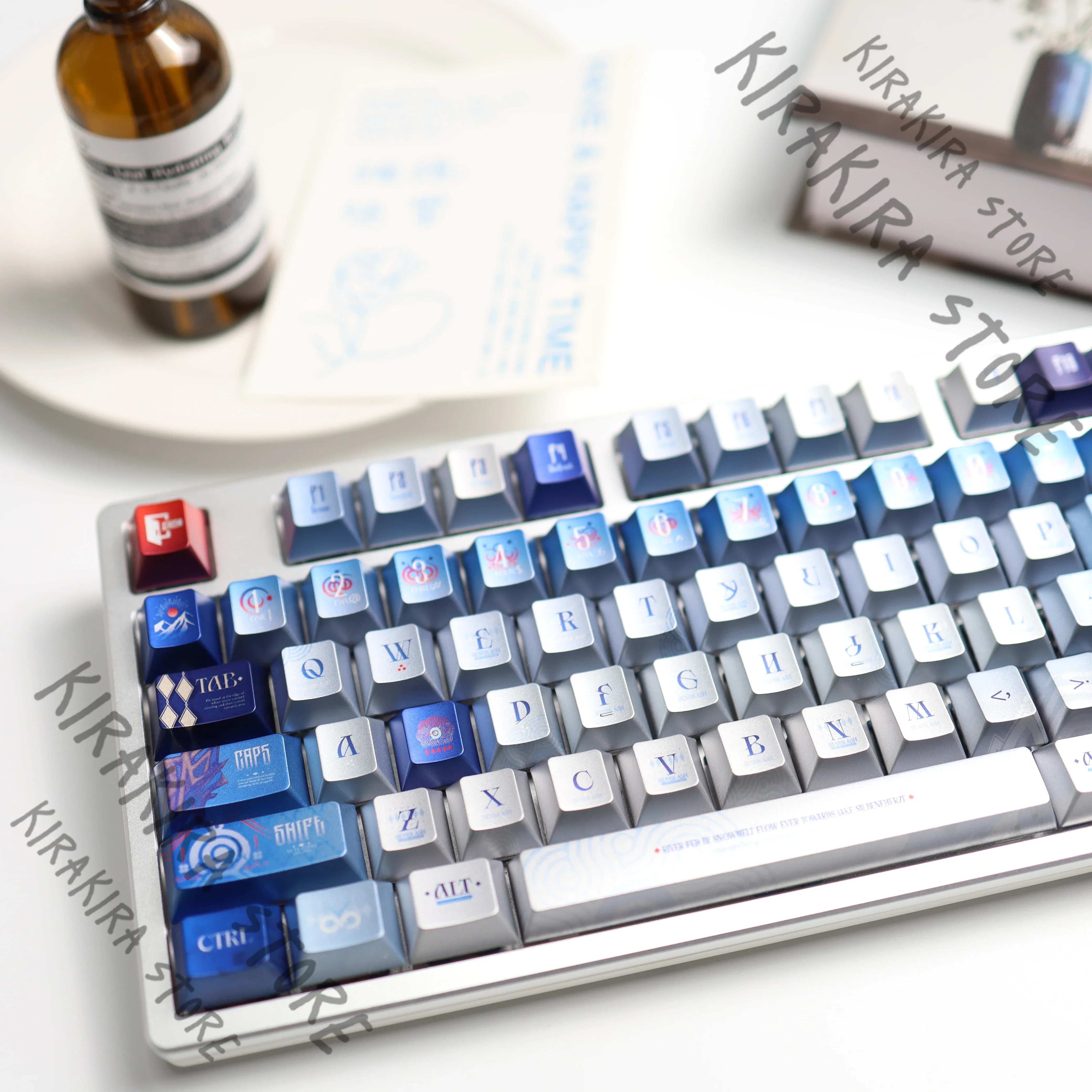 Arknights SilverAsh Cosplay Kforce Keyboard Cap Original Metal Paint Keycap Thermal Sublimation Keycaps Computer Ornaments Set
Arknights SilverAsh Cosplay Kforce Keyboard Cap Original Metal Paint Keycap Thermal Sublimation Keycaps Computer Ornaments Set