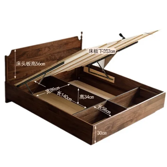 Кровать-бокс из массива североамериканского черного ореха, высокая, из вишневого дерева, в среднем винтажном стиле, 1.5 метра, 1.8 метра, с пневматическим подъемным механизмом.
Кровать-бокс из массива североамериканского черного ореха, высокая, из вишневого дерева, в среднем винтажном стиле, 1.5 метра, 1.8 метра, с пневматическим подъемным механизмом.