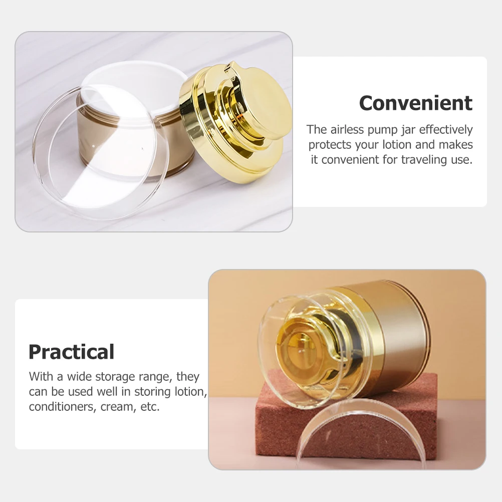 2Pcs 30ml Gold Bird-mouth Vacuum Cream Containers Airless Pump Jars Refillable Travel Skincare Sub-packing Bottles Lotion
2Pcs 30ml Gold Bird-mouth Vacuum Cream Containers Airless Pump Jars Refillable Travel Skincare Sub-packing Bottles Lotion