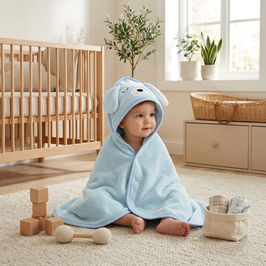 Baby Hooded Poncho Style Towel Thickened Cotton Bathrobe for Newborns 80x80cm Soft Quick Drying Hooded Wrap for Infant Bath
Baby Hooded Poncho Style Towel Thickened Cotton Bathrobe for Newborns 80x80cm Soft Quick Drying Hooded Wrap for Infant Bath