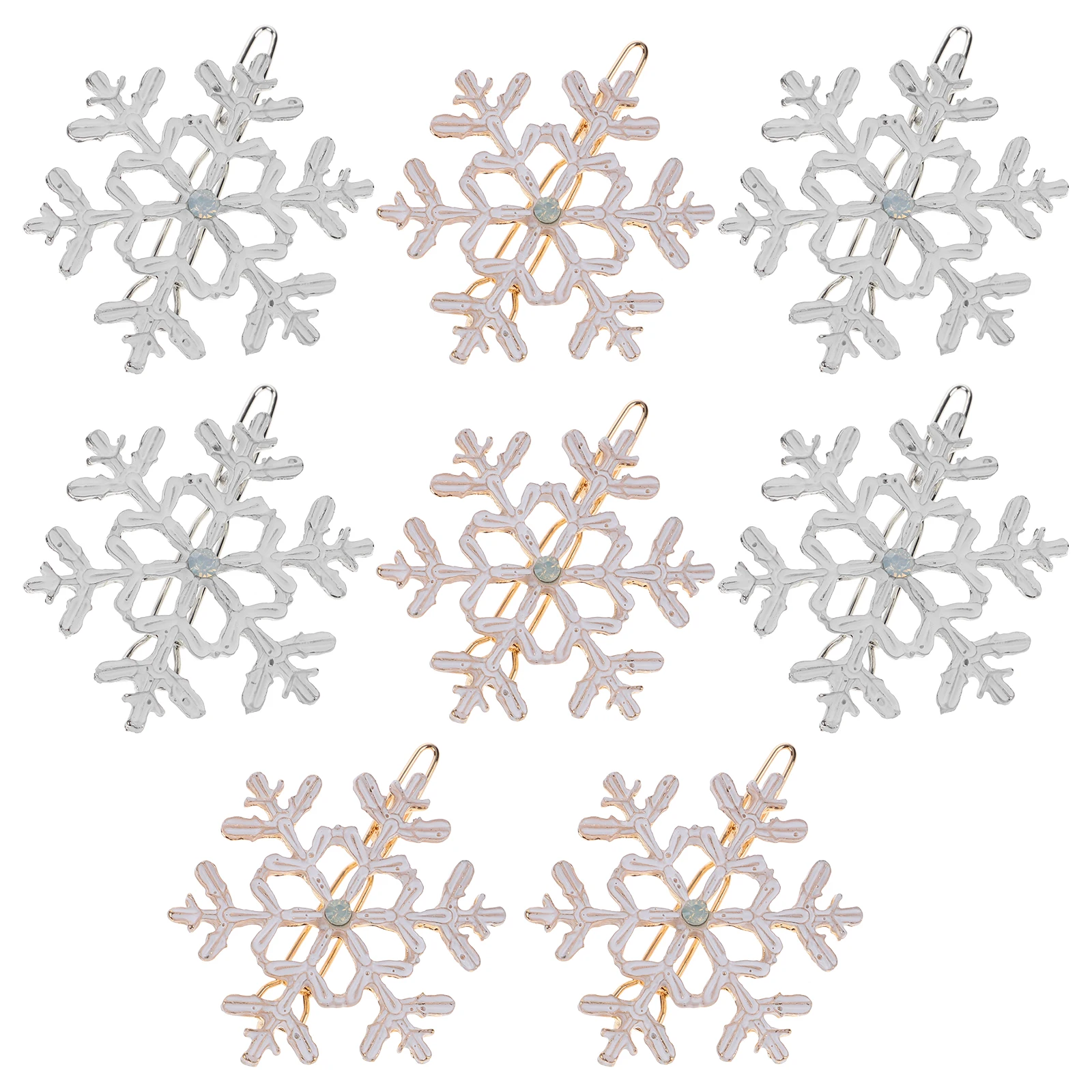 8 Pcs Christmas Hair Pin Hair Clips Shining Snowflake Women Pin Alloy Decorations Xmas Accessories Long Lasting
8 Pcs Christmas Hair Pin Hair Clips Shining Snowflake Women Pin Alloy Decorations Xmas Accessories Long Lasting