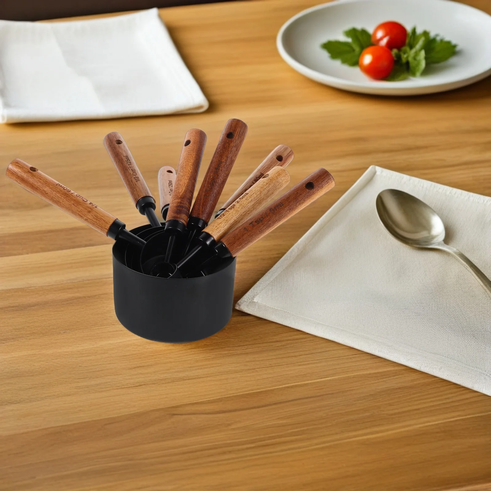 8Pcs Kitchen Measuring Cups and Spoons Set Stainless Steel Wood Handle Baking Cooking Tool Precise Measurement Dishwasher Safe
8Pcs Kitchen Measuring Cups and Spoons Set Stainless Steel Wood Handle Baking Cooking Tool Precise Measurement Dishwasher Safe