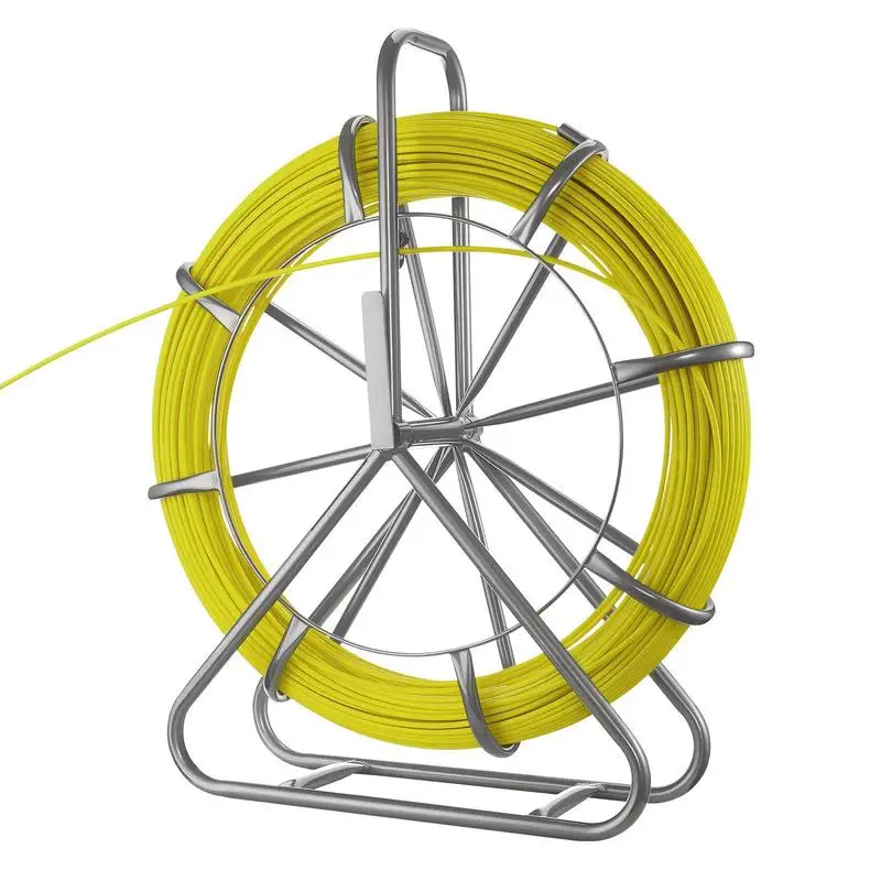 Fish Tape Fiberglass, 500FT 6.3MM, Duct Rodder Fishtape Wire Puller with Stand, 1/4-Inch Cable Running Rod, Marked Every 5 Feet, Fishing Tools for Walls and Electrical Conduit, Non-Conductive
Fish Tape Fiberglass, 500FT 6.3MM, Duct Rodder Fishtape Wire Puller with Stand, 1/4-Inch Cable Running Rod, Marked Every 5 Feet, Fishing Tools for Walls and Electrical Conduit, Non-Conductive