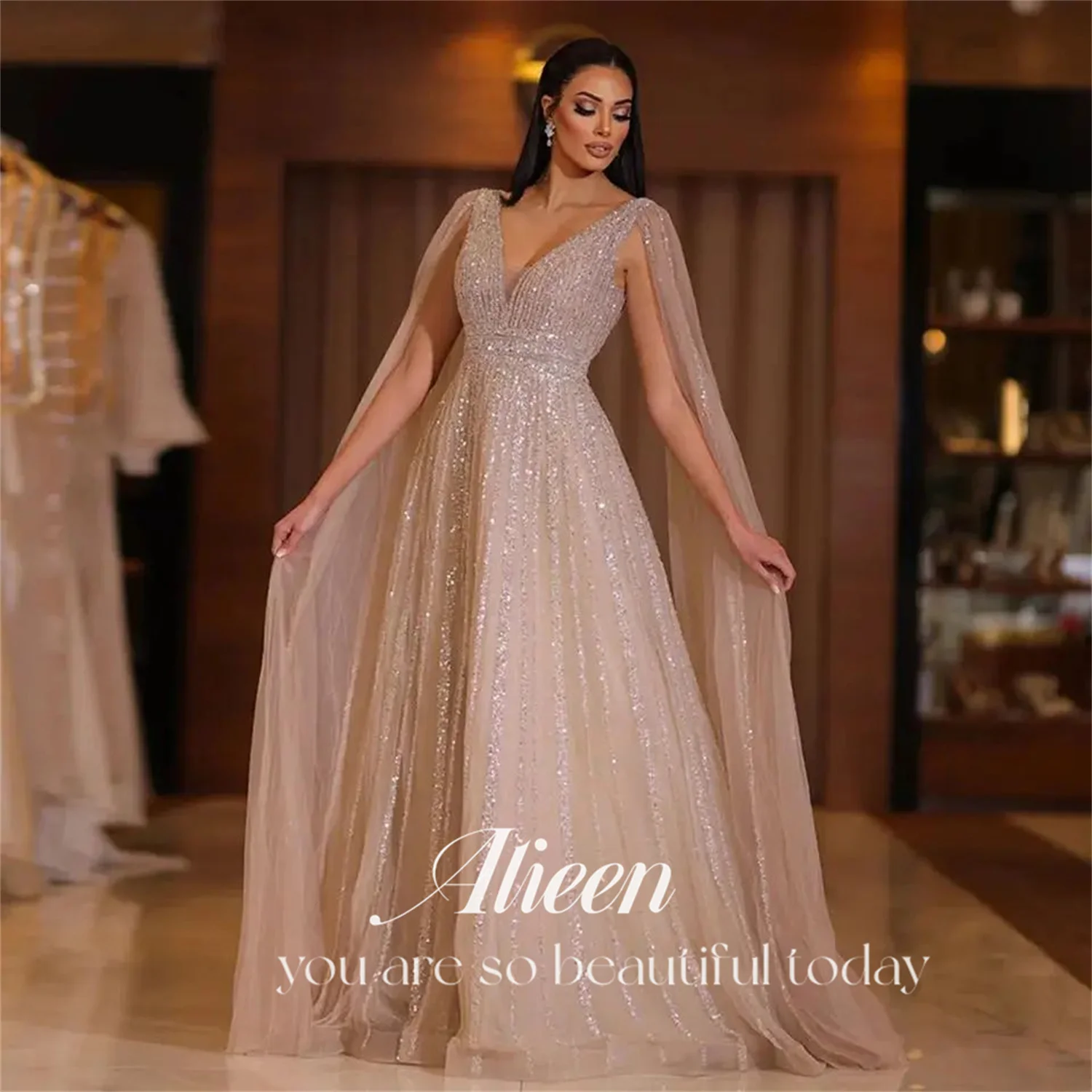 Aileen Hand-made Beads Luxury Women Evening Dress With Sleeves Saudi Evening Dresses 2024 Shawl Customized Shiny New in Dresses
Aileen Hand-made Beads Luxury Women Evening Dress With Sleeves Saudi Evening Dresses 2024 Shawl Customized Shiny New in Dresses