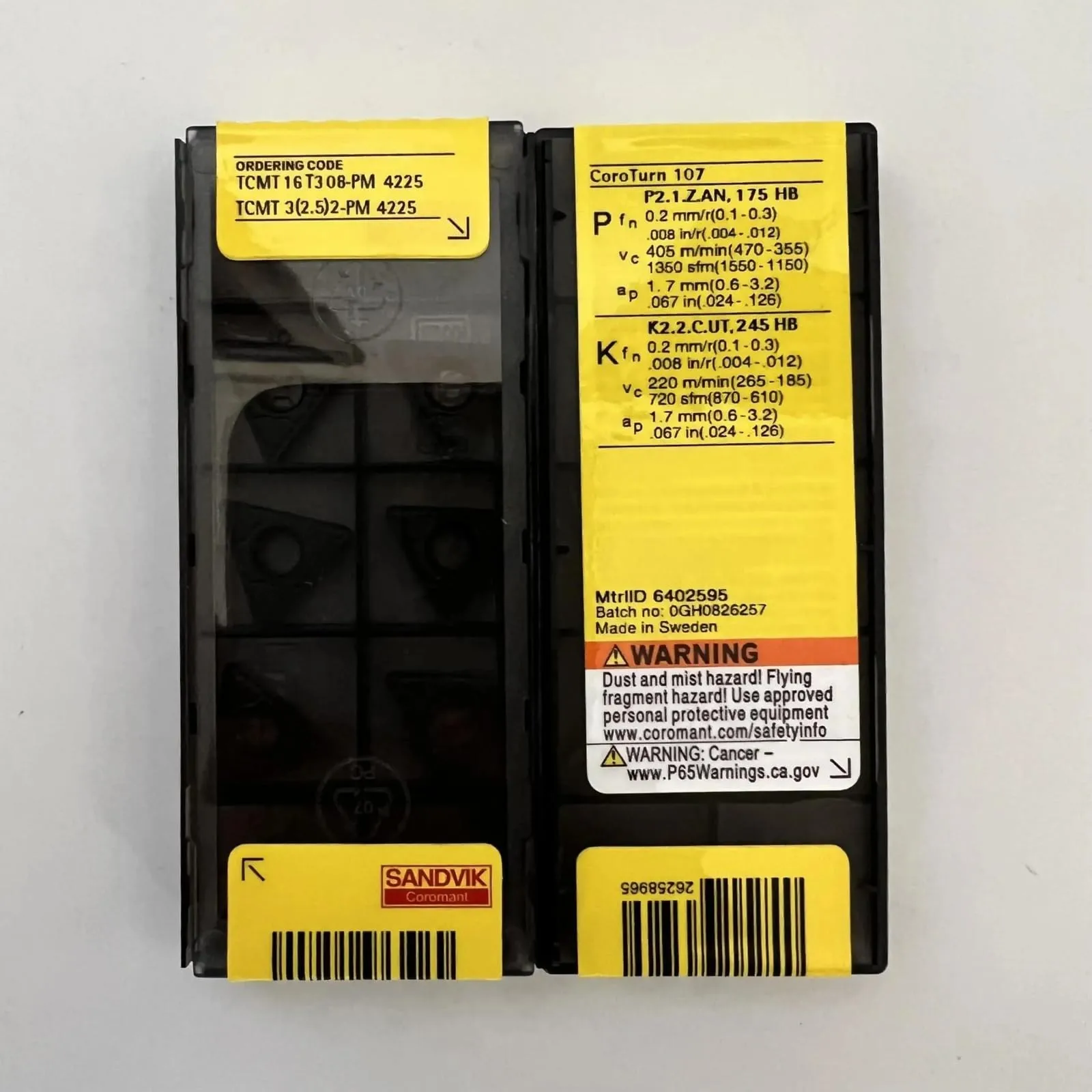 Оригинальный SANDVIK/TCMT16T308-PM 4225/лезвие с ЧПУ из твердого сплава, 10 шт. 
Оригинальный SANDVIK/TCMT16T308-PM 4225/лезвие с ЧПУ из твердого сплава, 10 шт.