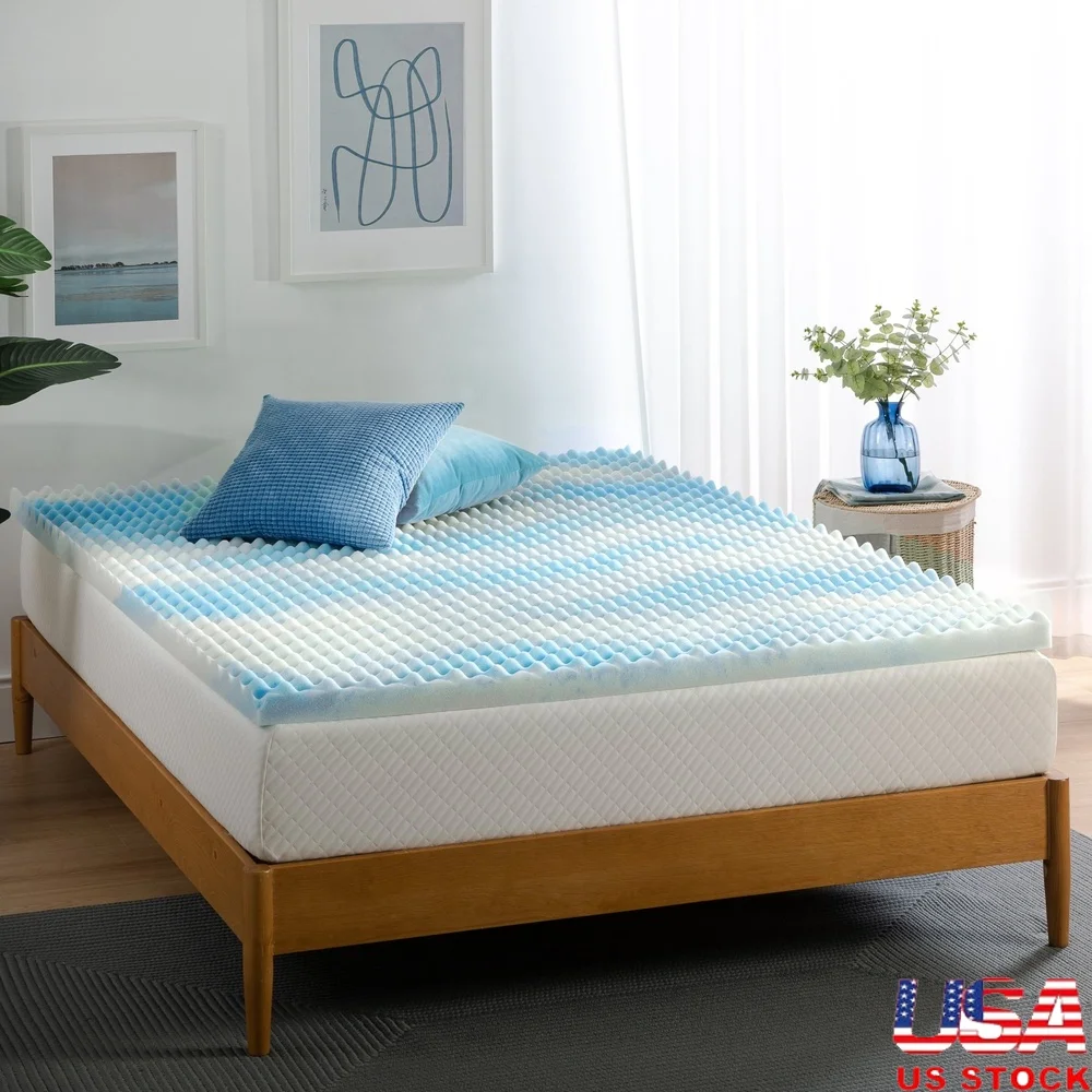 Queen Size 2 Inch Swirl Gel Cooling Memory Foam Mattress Topper with Wave Dynamics Technology Enhanced Airflow and Comfort
Queen Size 2 Inch Swirl Gel Cooling Memory Foam Mattress Topper with Wave Dynamics Technology Enhanced Airflow and Comfort