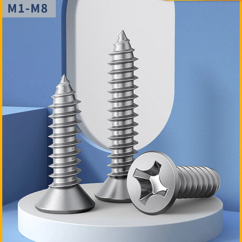 2/10/20pcs 304 Stainless Steel Flat Head Cross Recessed Countersunk Tapping Screws Wood Screw M1 M2 M3 M4 M5 M6 M8
2/10/20pcs 304 Stainless Steel Flat Head Cross Recessed Countersunk Tapping Screws Wood Screw M1 M2 M3 M4 M5 M6 M8