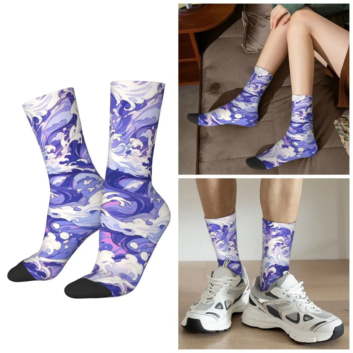 All Seasons Purple Wave Pattern Socks Harajuku Crew Socks Casual Stockings for Men Women Christmas Gifts
All Seasons Purple Wave Pattern Socks Harajuku Crew Socks Casual Stockings for Men Women Christmas Gifts