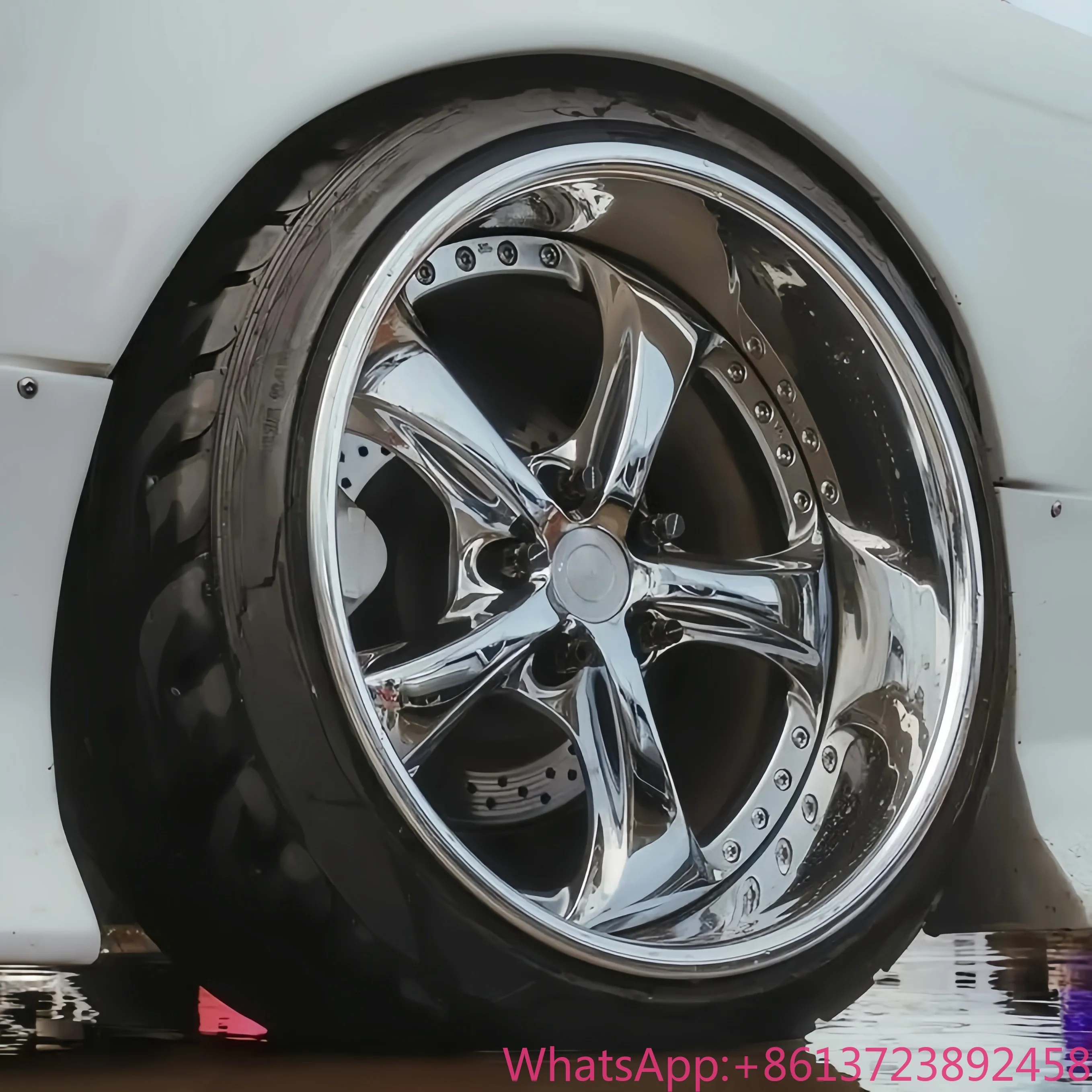 Bku VSKF 3 Piece Wheels for Nissan GTR R32 R33 R34 Toyota Supra Lexus LC500 18 19 20 Inch Rims Alloy Chrome Face 5x114.3 Wheels