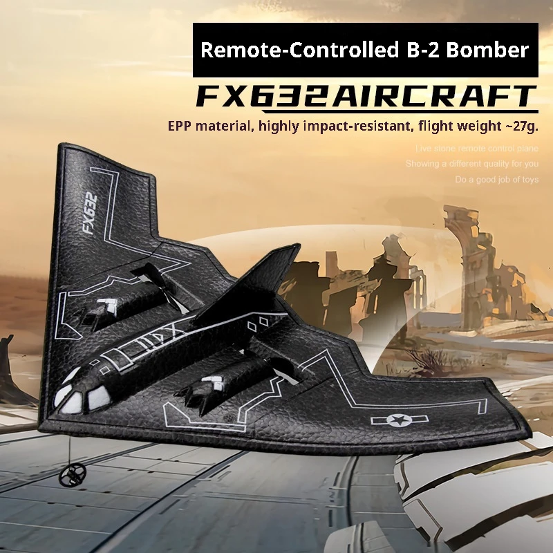 Fx632 Rc Plane Fixed Wing Bomber Epp Foam Glider Aircraft Remote Control Stealth Jet Model Hobby Rc Aircraft For Adults
Fx632 Rc Plane Fixed Wing Bomber Epp Foam Glider Aircraft Remote Control Stealth Jet Model Hobby Rc Aircraft For Adults