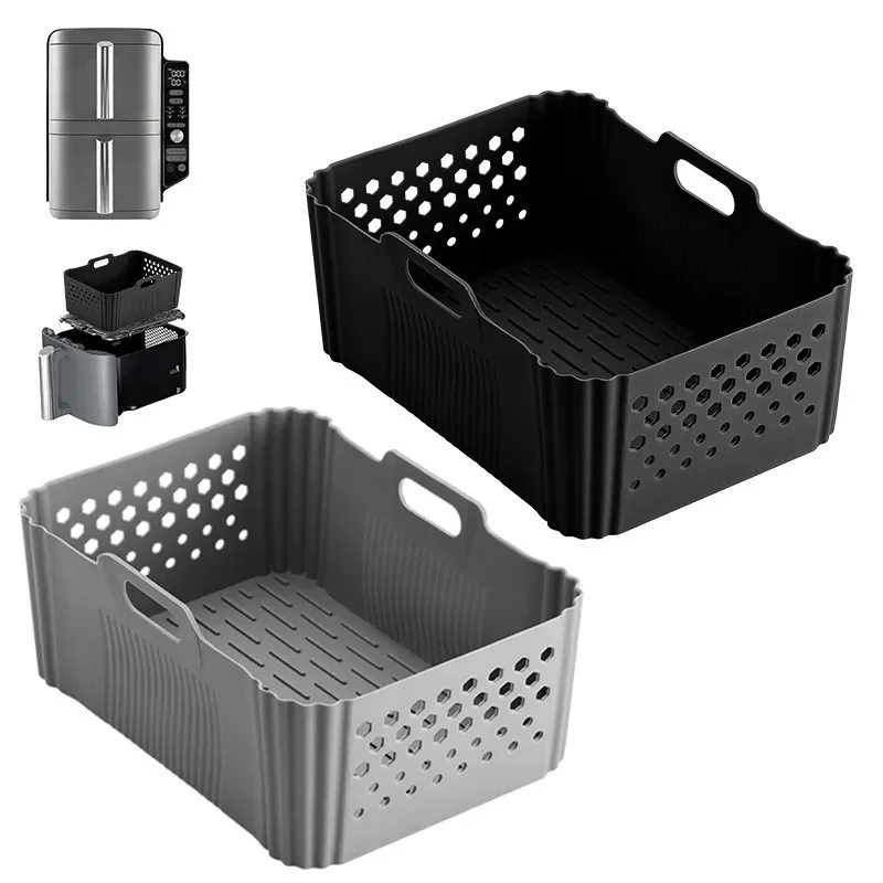 1/2 Pcs Air Fryer Silicone Liner for Ninja SL400 SL401 for 2 Drawer Rectangle Bakeware Nonstick Airfryer Silicone Basket Mold
1/2 Pcs Air Fryer Silicone Liner for Ninja SL400 SL401 for 2 Drawer Rectangle Bakeware Nonstick Airfryer Silicone Basket Mold